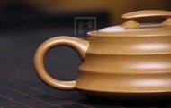 《步步高升》宜興紫砂壺工藝美術(shù)師手工黃金段茶壺