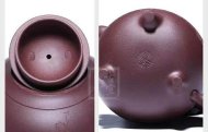 《三陽(yáng)開(kāi)泰》宜興紫砂壺助理工藝美術(shù)師手工底槽青