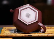 《六方》宜興紫砂壺工藝美術(shù)師純手工紫泥泡茶壺六方茶具