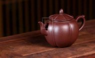 《荷花宮燈》中國紫砂壺助理工藝美術師正品宜興手工茶壺紫泥壺