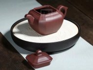 《福臨八方》宜興紫砂壺工藝美術(shù)師手工紫泥福緣八方泡茶壺茶具