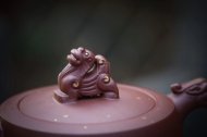 《金龍出?！芬伺d紫砂壺作品全手工底槽青