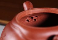 《空山幽竹》紫砂壺宜興工藝美術(shù)師手工紅皮龍茶壺茶具