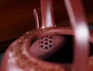 《梵華提梁》純手工高級工藝美術(shù)師宜興紫砂創(chuàng)新提梁壺紫泥泡茶壺套壺