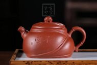 《空山幽竹》紫砂壺宜興工藝美術(shù)師手工紅皮龍茶壺茶具