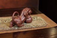 《有求必應-茶寵擺件豹》宜興紫砂紫砂壺全手工茶壺老師
