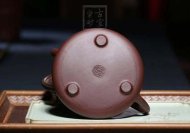 《石瓢泥繪鳥》宜興紫砂壺名師工藝美術(shù)師手工紫泥金絲西施泡茶壺