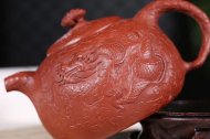 《魚化龍供春》宜興紫砂壺高級工藝美術師手工茶壺茶具大紅袍供春