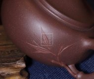 《竹影》宜興紫砂壺助理工藝美術師手工紫泥泡茶壺禮品