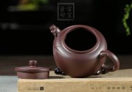 《品竹壺》宜興紫砂壺紫泥助理工藝美術師全手工茶壺茶具