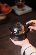 《龍鳳呈祥》宜興紫砂壺高級(jí)工藝美術(shù)師手工茶壺茶具稀有是黃泥創(chuàng)新壺