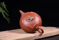《荷塘月色茶具》宜興紫砂壺名師高級(jí)工藝美術(shù)師手工大紅袍金絲西施泡茶壺