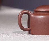 《牛蓋蓮子》宜興紫砂壺高級工藝美術(shù)師手工拼紫泥牛蓋蓮子茶壺茶具