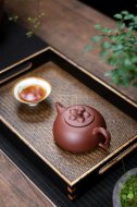 《海棠》宜興純手工紅皮龍茶壺紫砂茶具